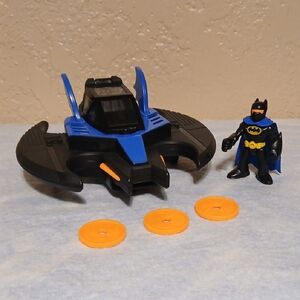 Fisher-Price Imaginext Batwing with Batman and Orange Discs